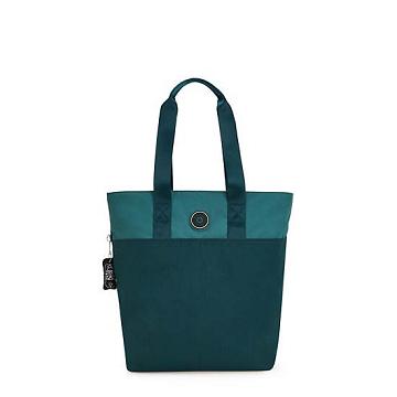 Kipling Hanifa 15" Tote Bag Laptoptassen Turquoise | NL 1918RV